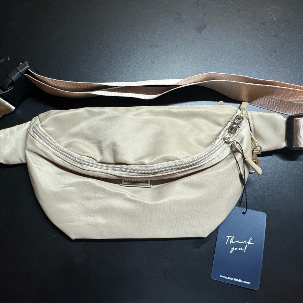 Beige Women’s Belt Bag - Lightweight Hands-Free Crossbody